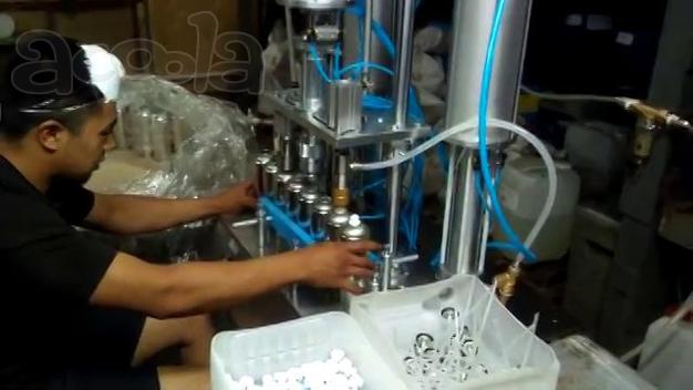 Услуги по запуску производства продукции в аэрозольных баллонах.